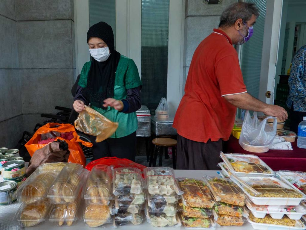 Dumplings and pastries at the Halal food sales in Taipei Grand Mosque - Halal food in Taipei