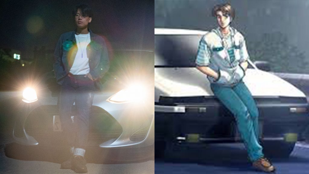 Man next to car - Real life anime locations guide