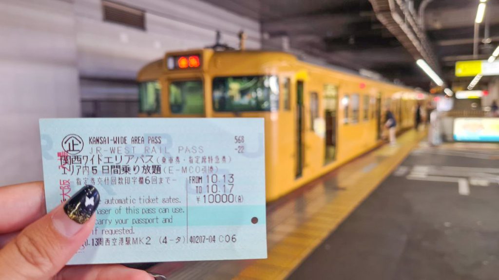 Estação de trem Kansai Wide Area JR Pass - Japão Itinerário