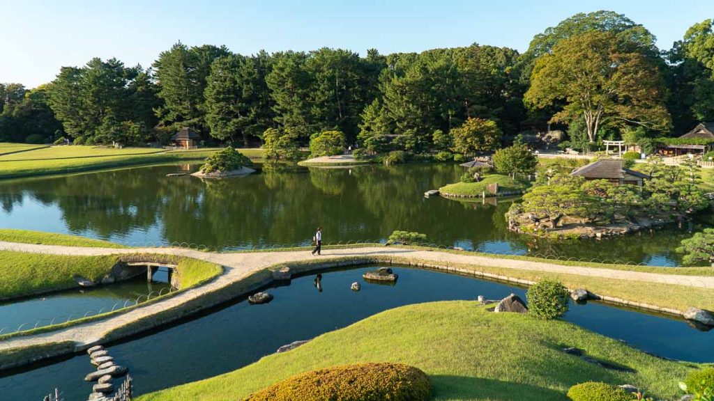 View of Korakuen Garden Atop Hill - Things to do in Okayama