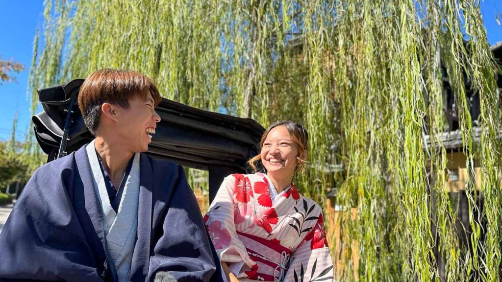 Boy and Girl on Rickshaw Tour in Kyoto - Things to do in Kyoto