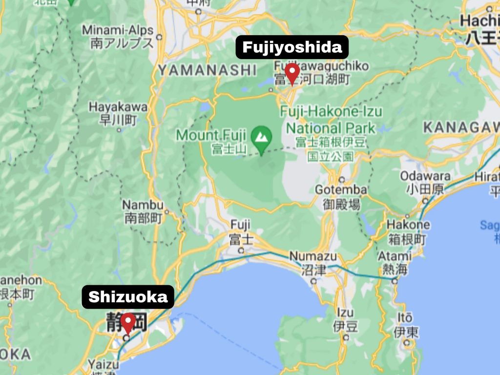 Mt Fuji Road Trip Map