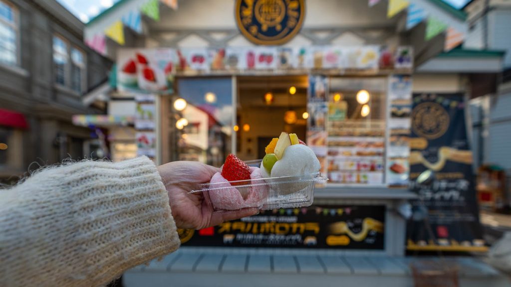 Otaru Sakaimachi Dori Shopping Street Snack Shops - Best Things to eat in Japan