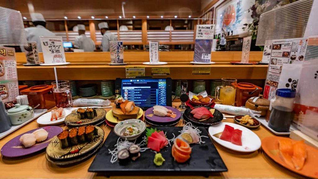 Sapporo Katsuissen Conveyor Belt Sushi Restaurant - Hokkaido Itinerary