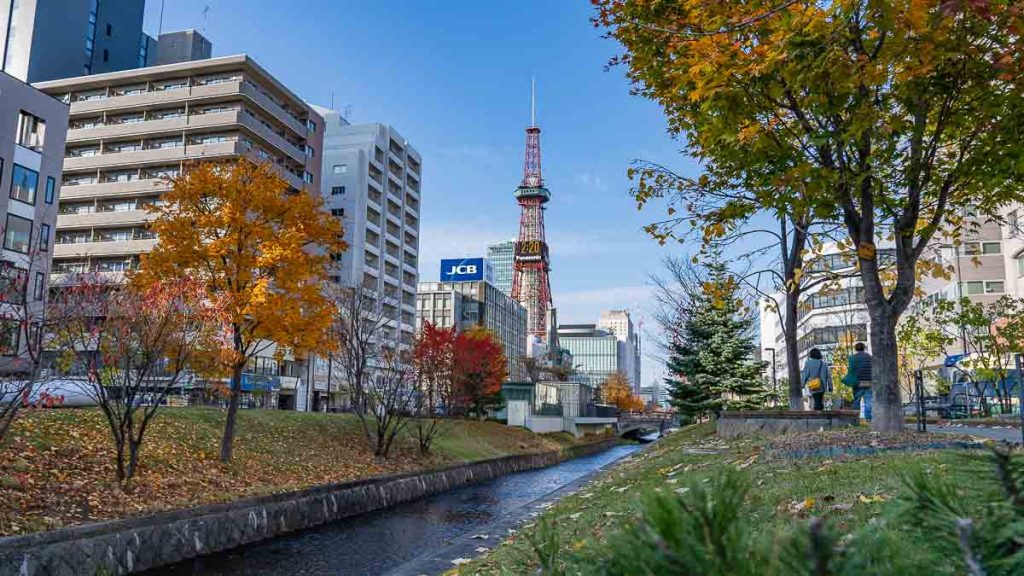 Sapporo TV Tower During Autumn - Hokkaido Itinerary