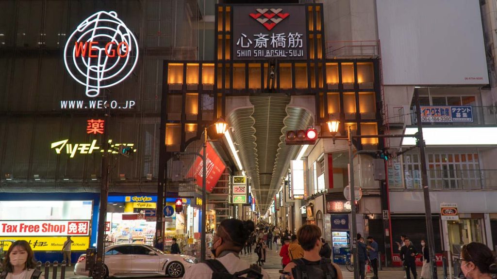 People Walking Along Shinsaibashi-suji Shoping Street - Japan Itinerary