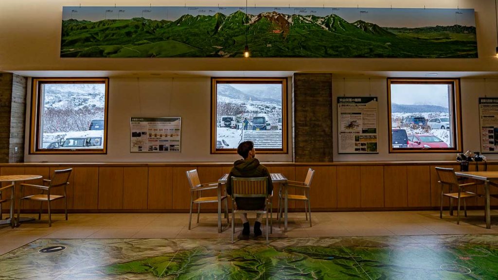 Tokachidake Observatory Indoor Seating - Hokkaido Itinerary