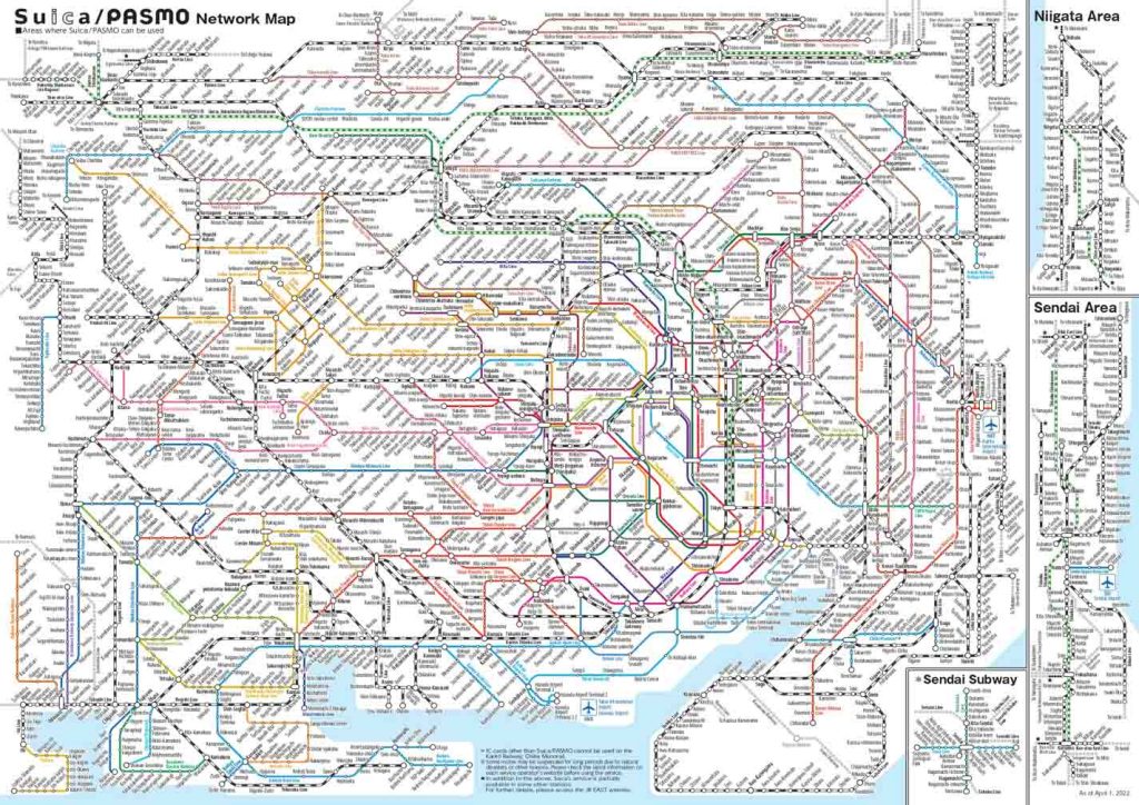 Train map of all lines in Tokyo - Japan Itinerary