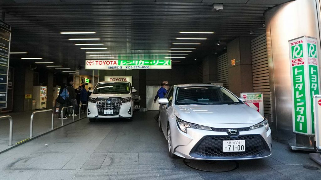 Toyota Car Rental Shop in Shinjuku 