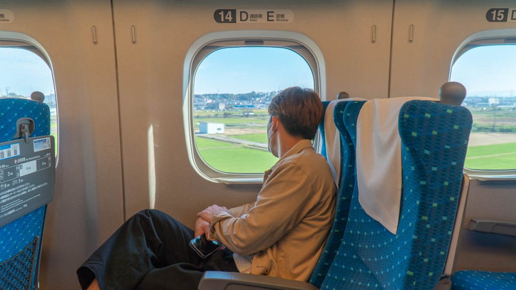 Boy in Train - Getting Around Osaka