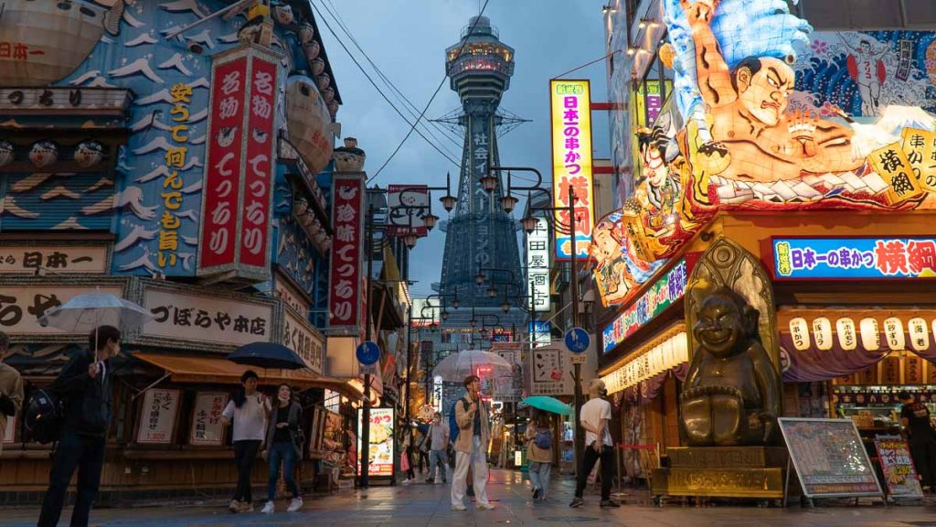 Man at Tsutenkaku Tower District - Things to do in Osaka