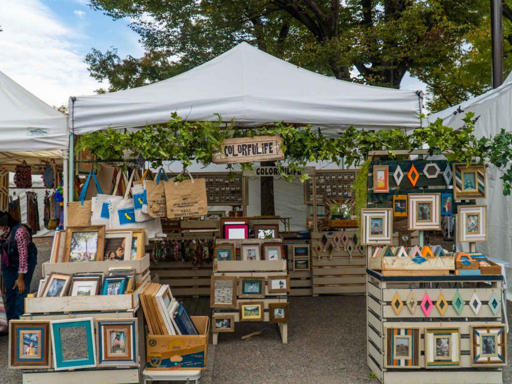 Booth at Earth Garden Fair, Yoyogi Park - Japan itinerary