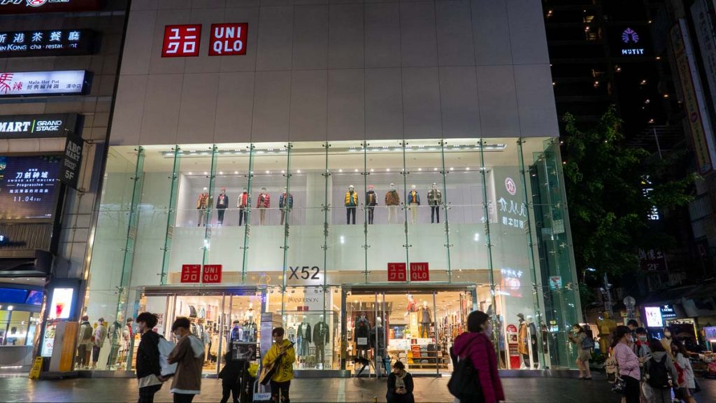 uniqlo at ximending walking street - things to do in taipei