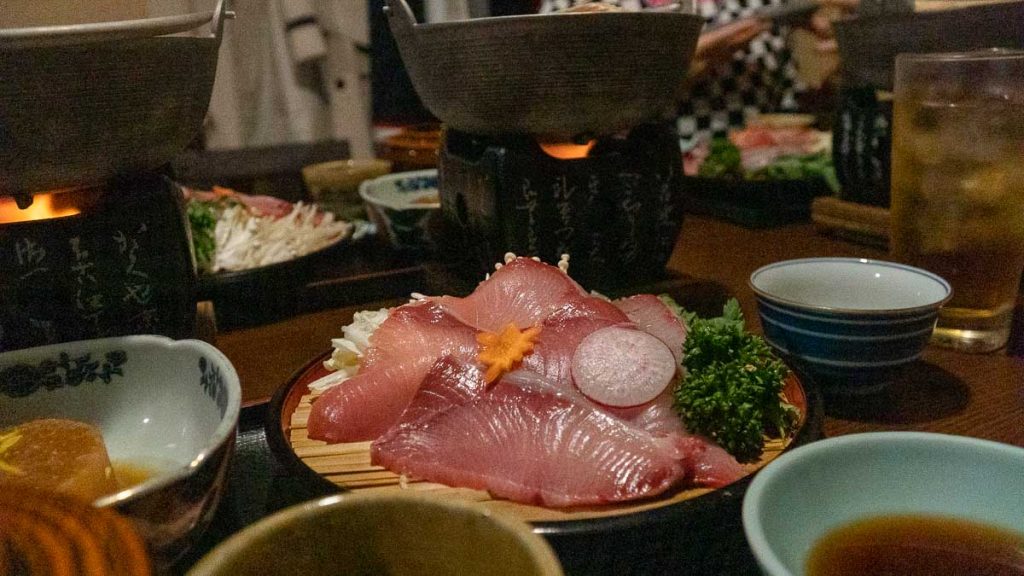 Japanese Amberjack dinner set - what to eat in toyama