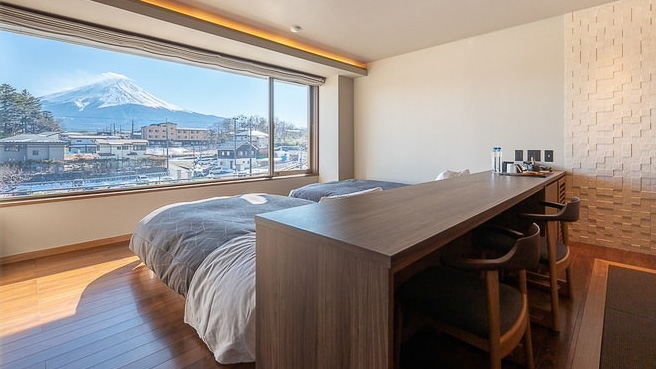 Kawaguchiko Onsen Oike Hotel Room with View of Mount Fuji - Japan Accommodations