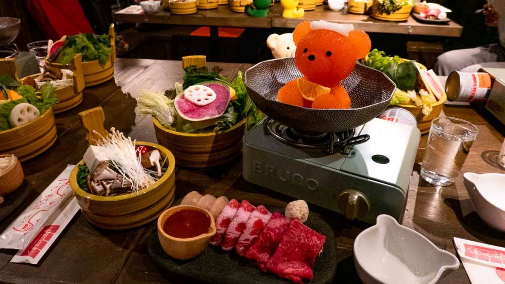 Kuma-chen onsen hotpot bear soup stock - Hokkaido First-timer Itinerary