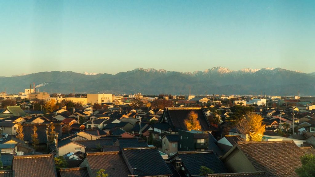 Sunset view of Japanese alps - Hokuriku Guide