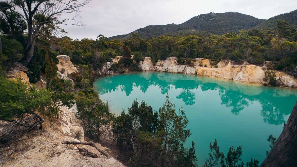 Derby Little Blue Lake Landscape - Tasmania Itinerary