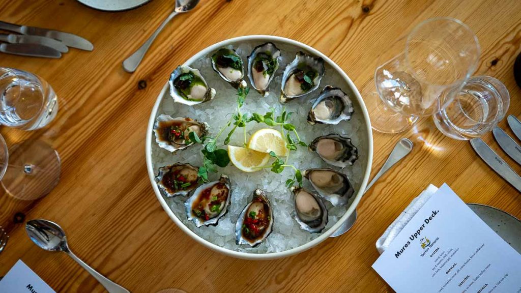 Hobart Mures Upper Deck Oysters - Tasmania Itinerary