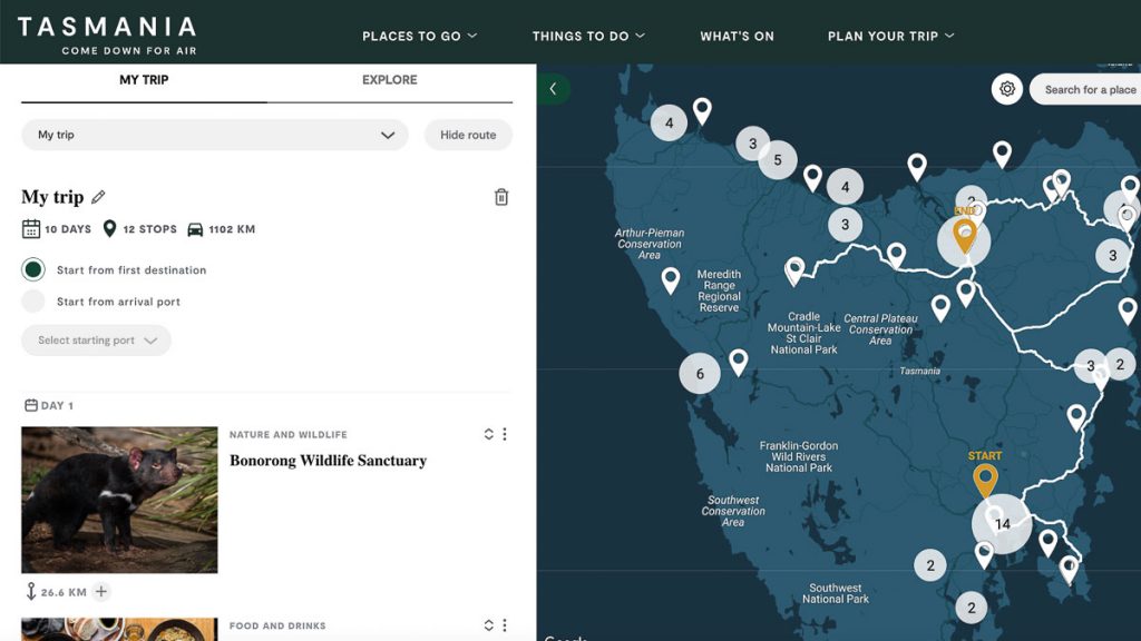 Tourism Tasmania Trip Planner Tasmania Road Trip Route - Tasmania Itinerary