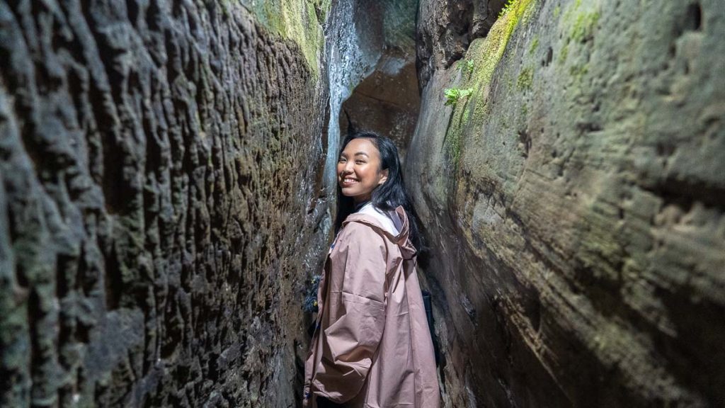 Girl at Fairy Cave Path - Taiwan Itinerary