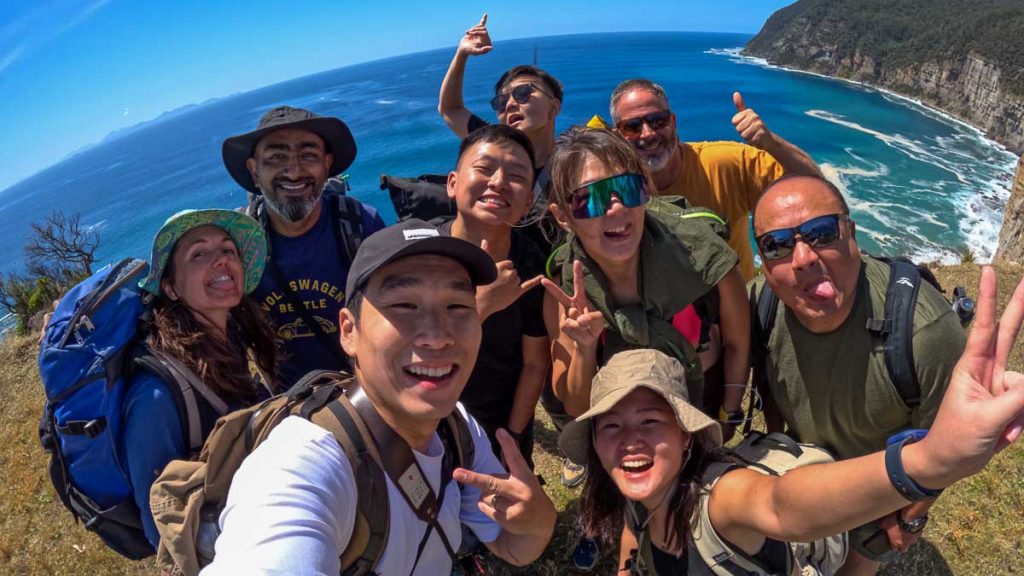 Group Photo at Maria Island - Tasmania Road Trip
