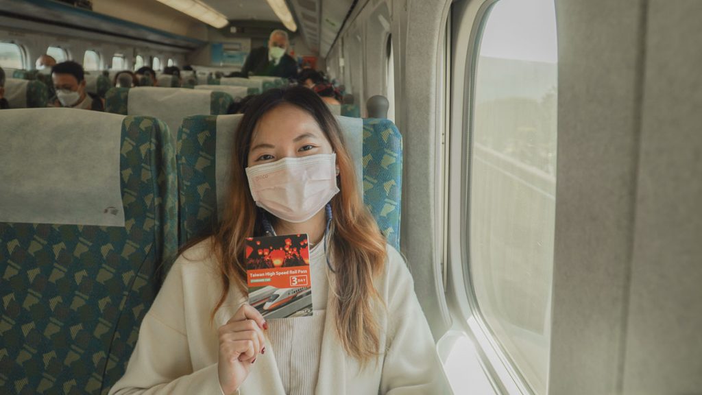 Girl Holding THSR Pass - Taiwan High Speed Rail