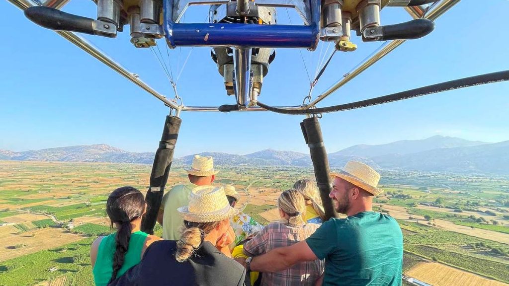 People in a Hot Air Balloon - Things to do in Greece