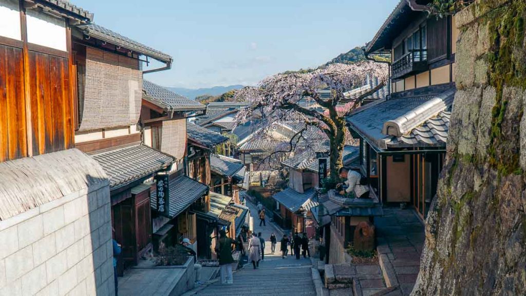 Fleurs de cerisier Sannenzaka de Kyoto - Que faire à Kyoto