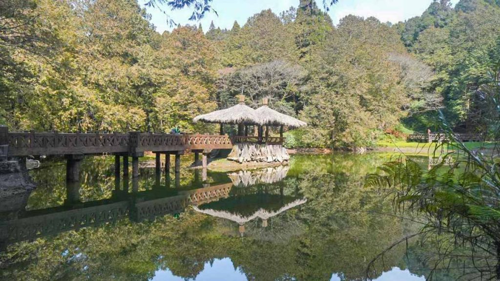 Boy at Sisters Pond Alishan - things to do in chiayi