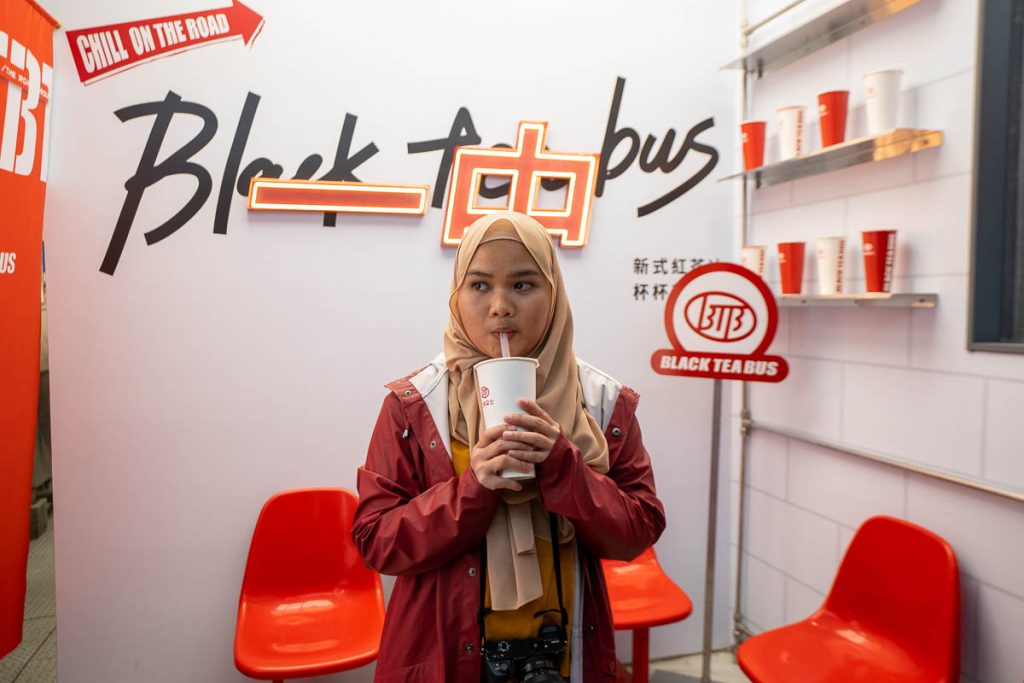 Girl Drinking Bubble Tea - Things to eat in Taipei