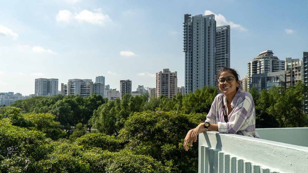 Woman on Toa Payoh Town Park Observation Tower - Things to do in Singapore