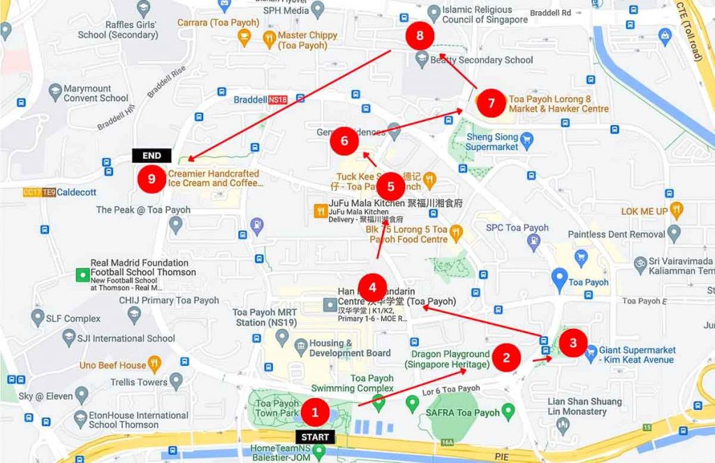 Toa Payoh Trail Map - Toa Payoh Walking Tour