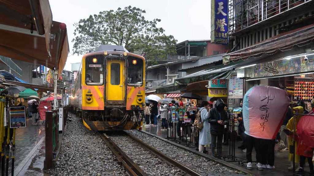 Train along Shifen Old Street - Taiwan Itinerary
