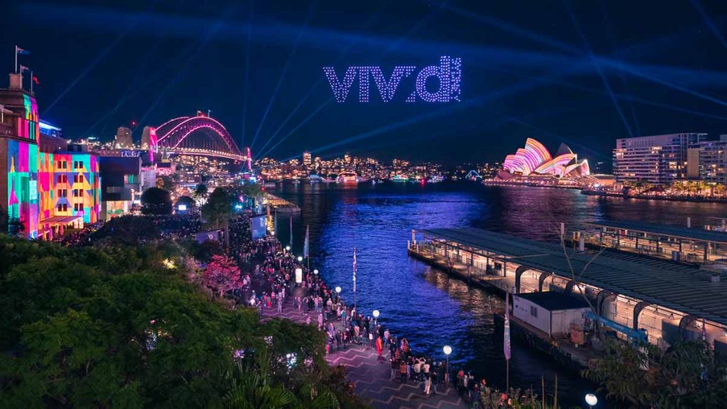 Drone display at Vivid Sydney - Things to do in Sydney
