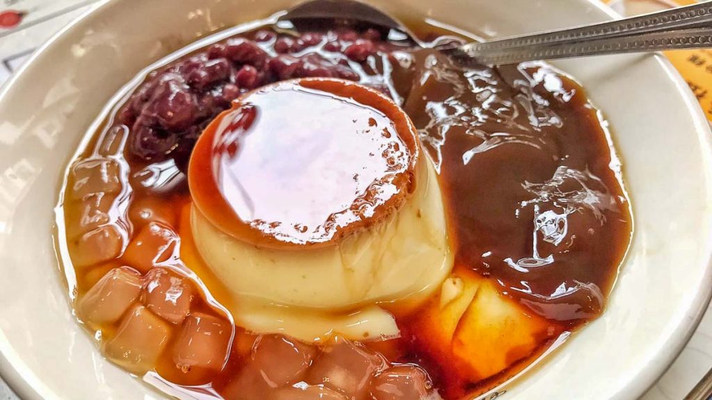 creme carame douhua from xi an douhua - things to do in tainan