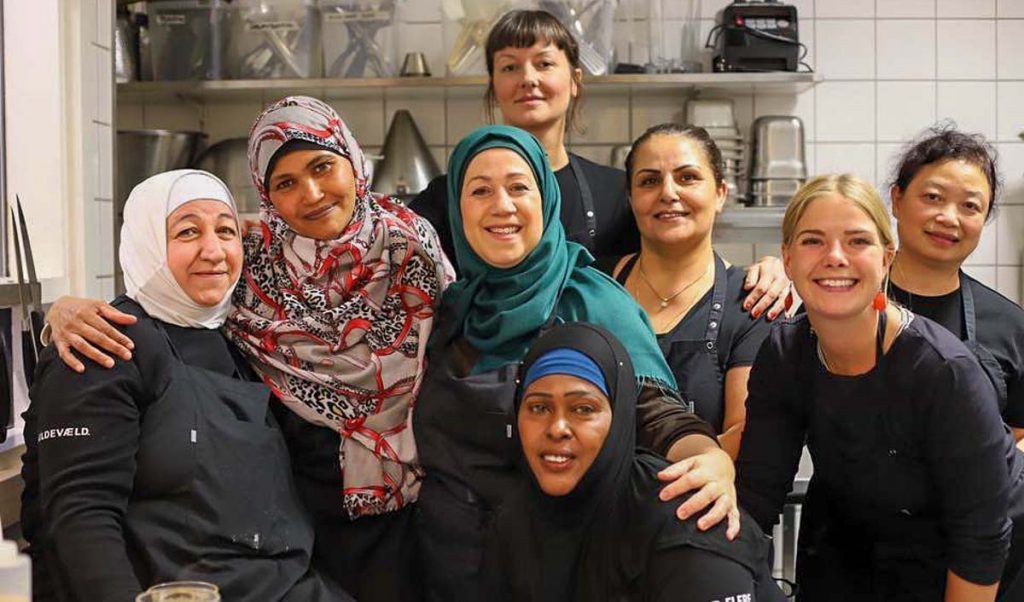 A group of lady chefs from Send Flere Krydderier - Denmark Nørrebro