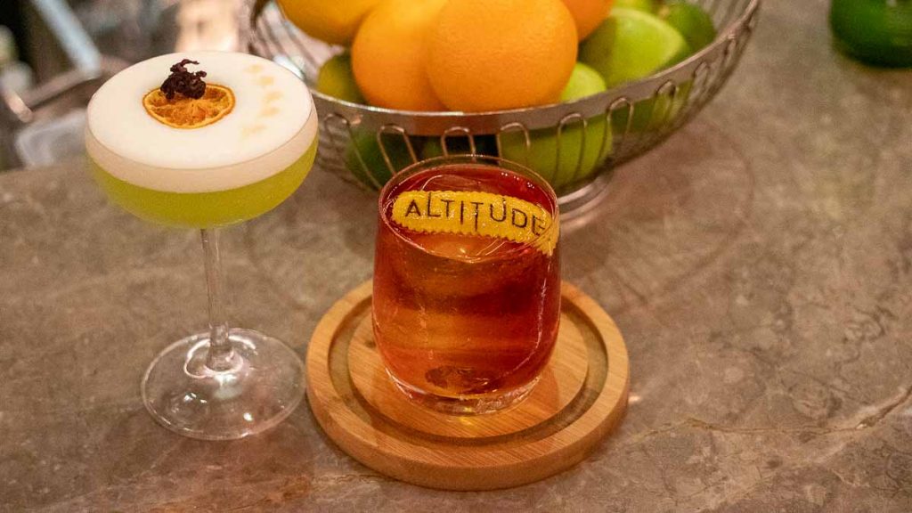 Bartender's Signature drinks at Altitude Bar - Things to do in Batam
