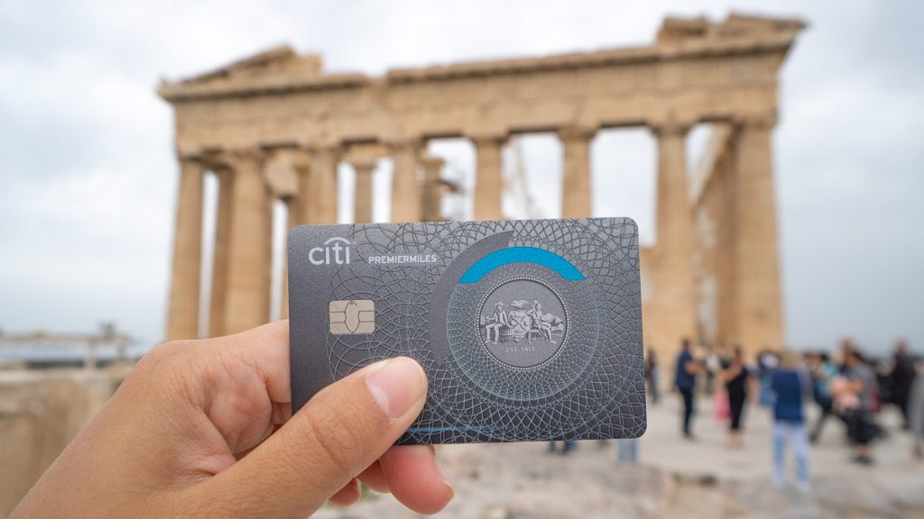 Hand Holding Citi Credit Card Acropolis - Things to do in Greece