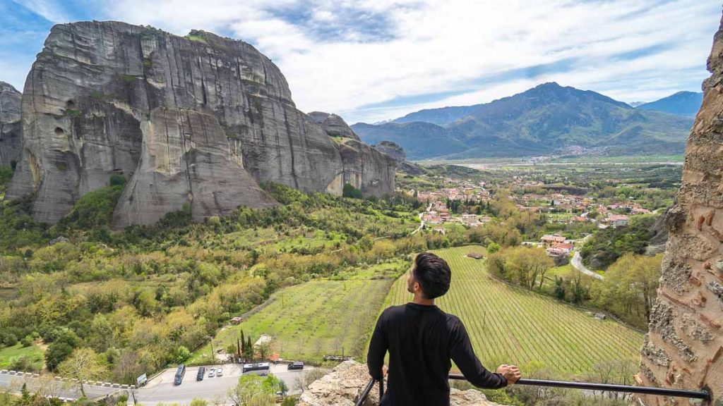 Man Looking at View of Meteora - Greece Bucket List