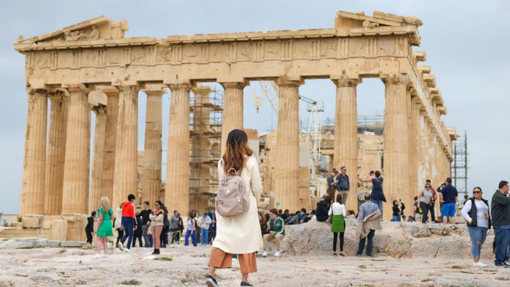 Girl at Parthenon Acropolis - Things to do in Greece