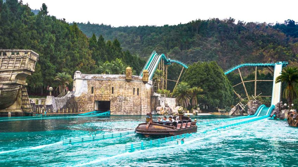 water ride in Spanish village in Formosan aboriginal cultural village - things to do in Taiwan