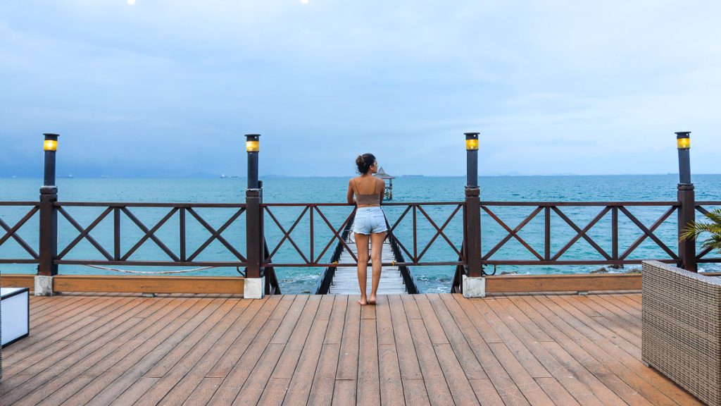 Looking at the jetty at Turi Beach Resort - Things to do in Indonesia