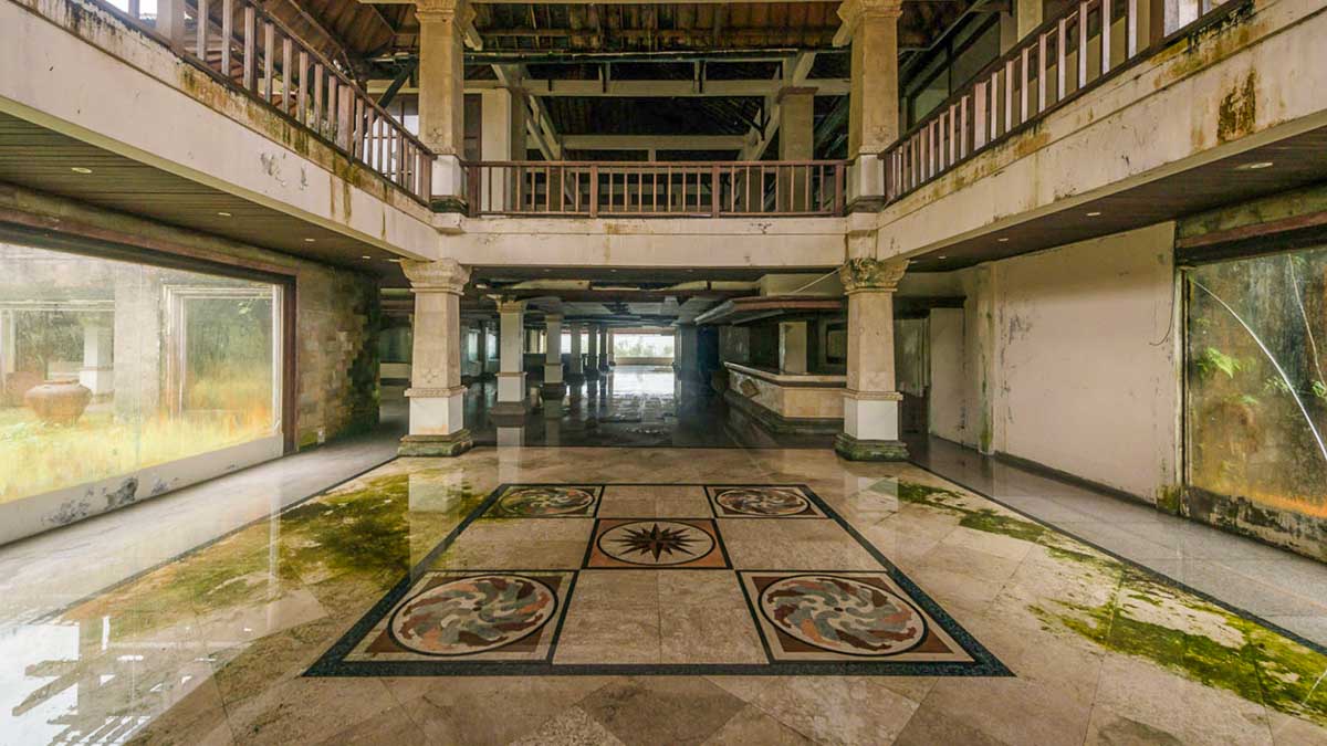 Interior of the Abandoned Hotel Pondok Indah Bedugul