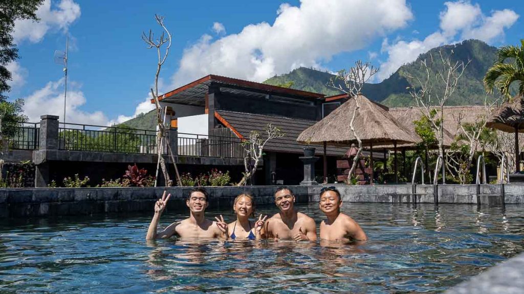 Friends at Batur Natural Hot Spring