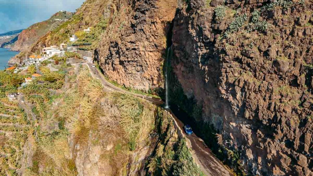 Cascata dos Anjos Waterfall on Road Portugal - Madeira Travel Guide