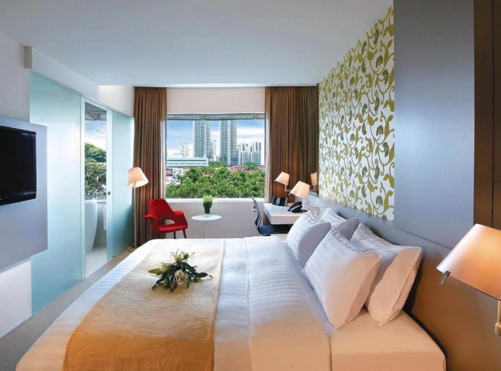 D’Hotel Bedroom with Nature Decor - Staycations in Singapore