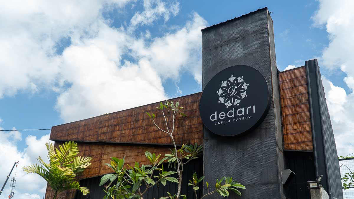 Exterior of Dedari Cafe and Eatery - Best cafes in Canggu, Bali