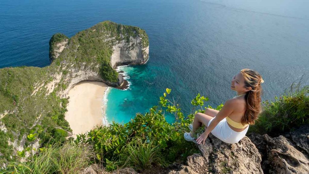 Woman at Kelingking Beach - Bali Itinerary