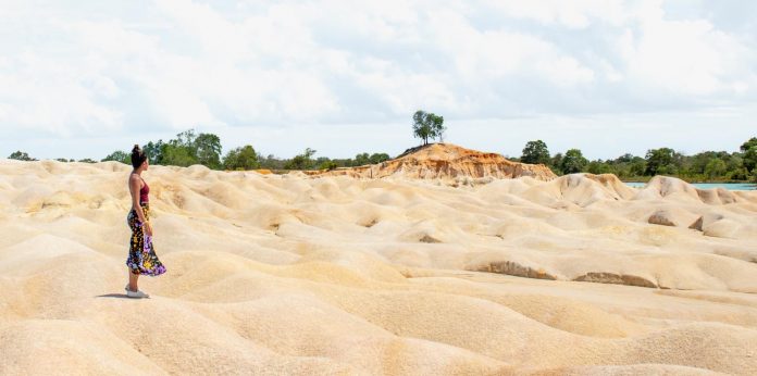bintan sand dunes and blue lake